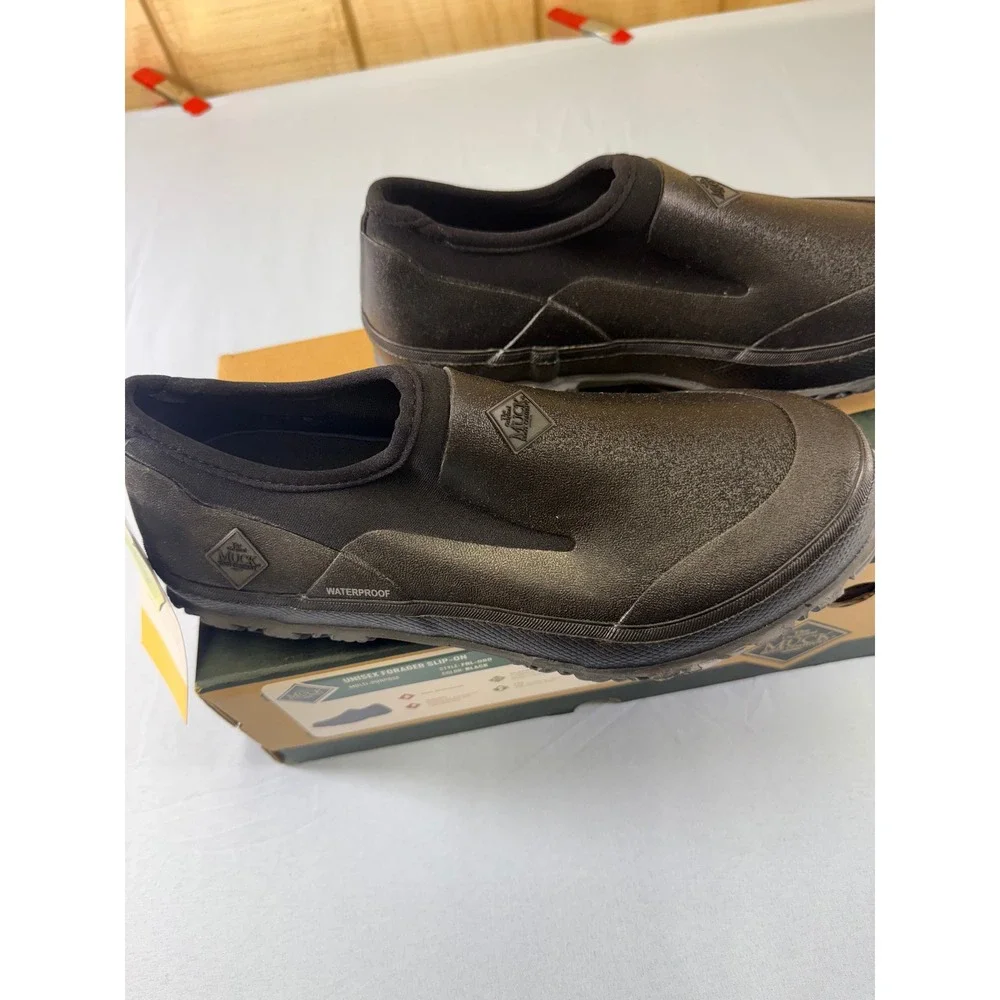 Muck Boot Co Forager Low Black Waterproof Slip On‎ Shoes Mens 10 Womens 11